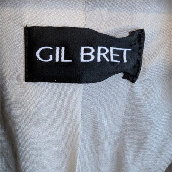 GIL BRET Soft Virgin Wool Long Button Down Trench Pea Coat size 12 - Picture 3 of 8